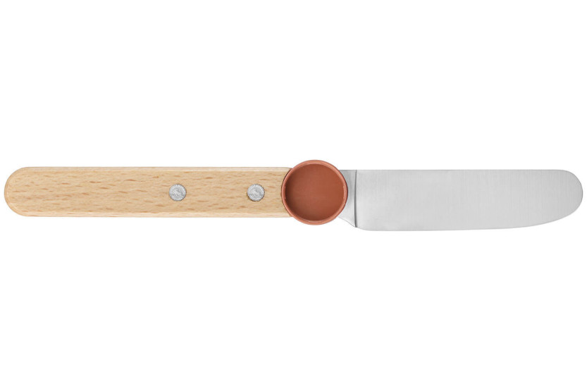 Juego de cubiertos infantiles Opinel Le Petit Gourmet, color coral