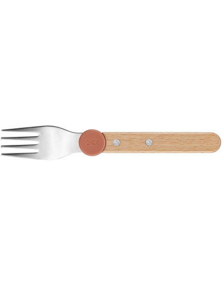 Opinel Le Petit Gourmet barnebestikk, korallfarget