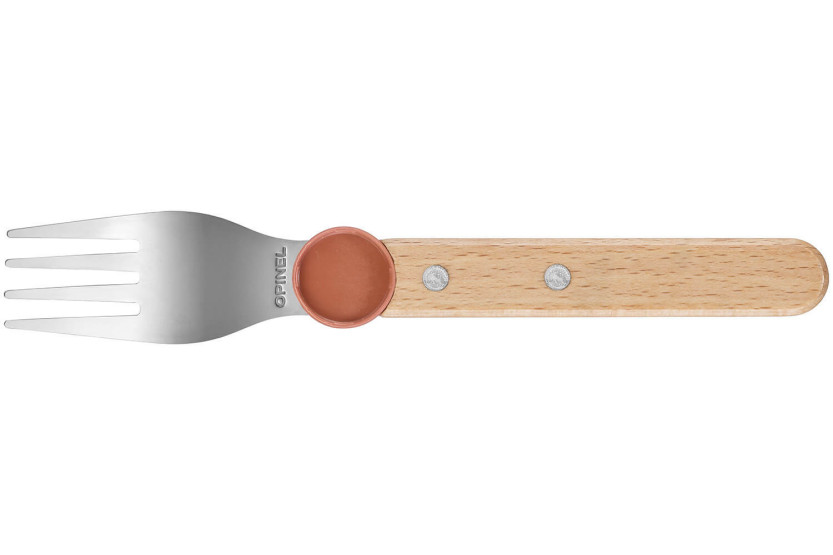 Cubertería infantil Opinel Le Petit Gourmet, color coral