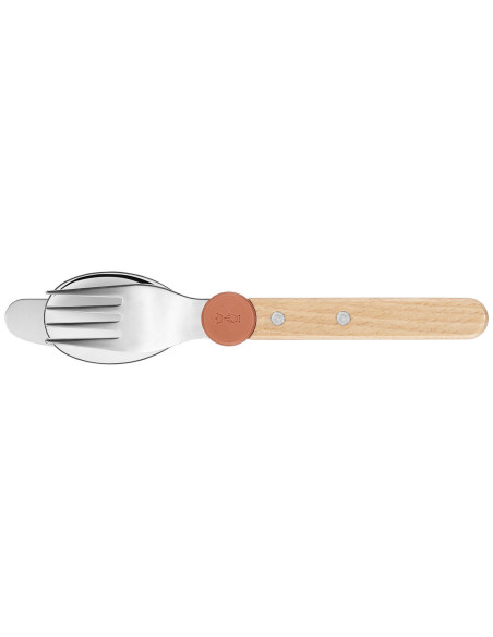 Opinel Le Petit Gourmet barnbestickset, korallfärgad
