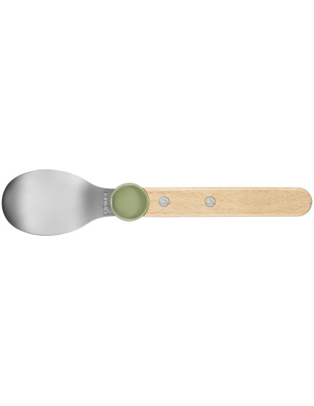 Opinel Le Petit Gourmet -lasten ruokailuvälinesarja oliivinvärinen