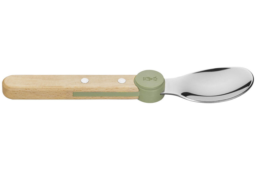 Opinel Le Petit Gourmet -lasten ruokailuvälinesarja oliivinvärinen