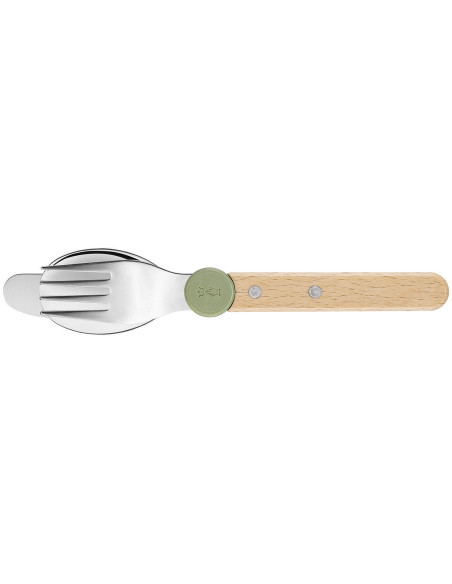 Opinel Le Petit Gourmet bestekset voor kinderen in olijfkleur