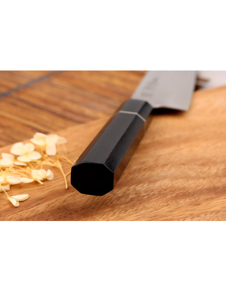 19,5 cm Sukenari ZDP-189 San Maï Coltello santoku giapponese con manico in ebano