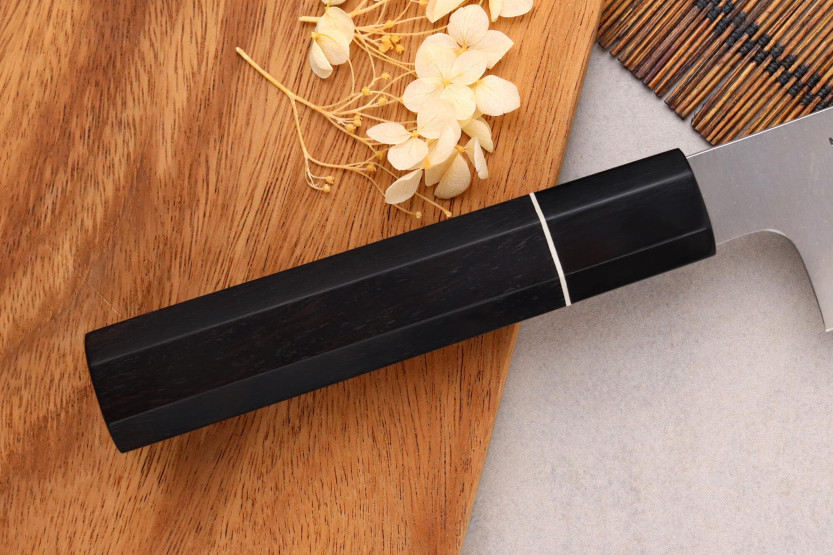 19.5cm Sukenari ZDP-189 San Maï Cuchillo santoku japonés con mango de ébano
