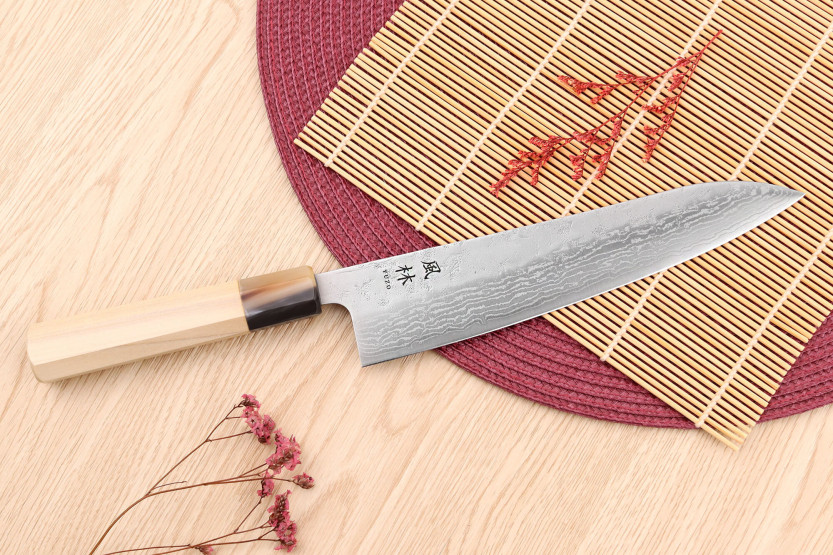 21cm Yuzo Haruto Damaskus handgjord japansk kockkniv