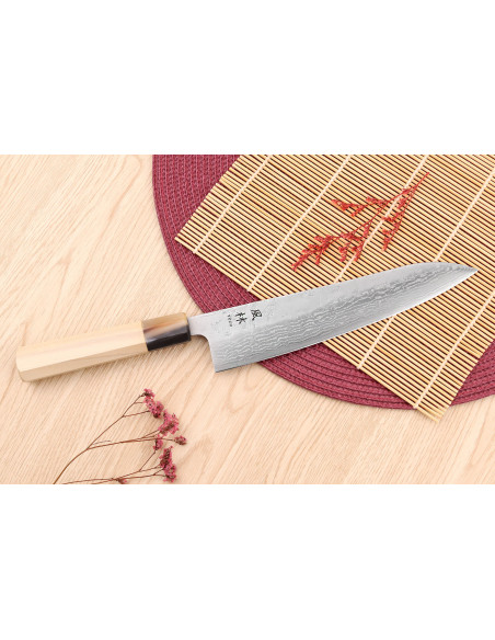 21 cm Yuzo Haruto Damaskus håndlaget japansk kokkekniv