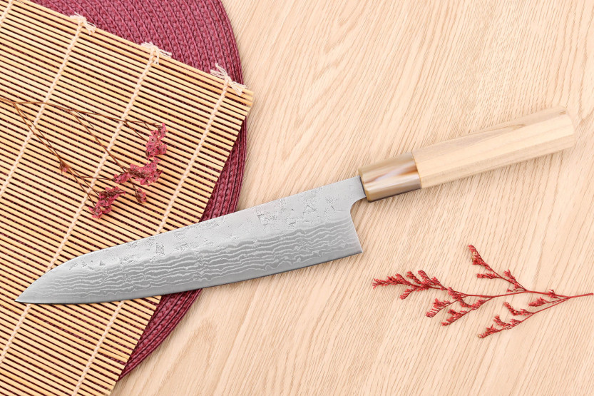 21 cm Yuzo Haruto Damaskus håndlaget japansk kokkekniv