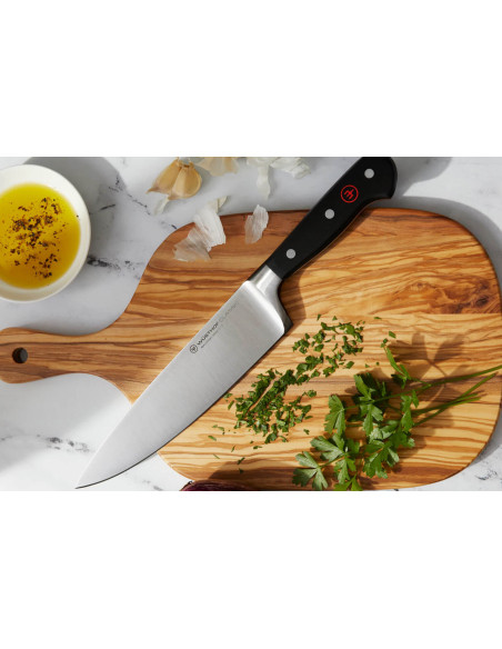 Faca de cozinha forjada Wüsthof Classic 20cm + bloco de 6 peças grátis