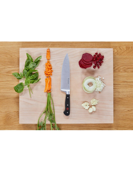Coltello da chef forgiato Wüsthof Classic da 20 cm + blocco da 6 pezzi in omaggio