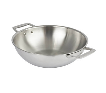 Wok Cristel Castel'Pro de 3 capas de acero inoxidable 18/10 con 2 asas fijas 2
