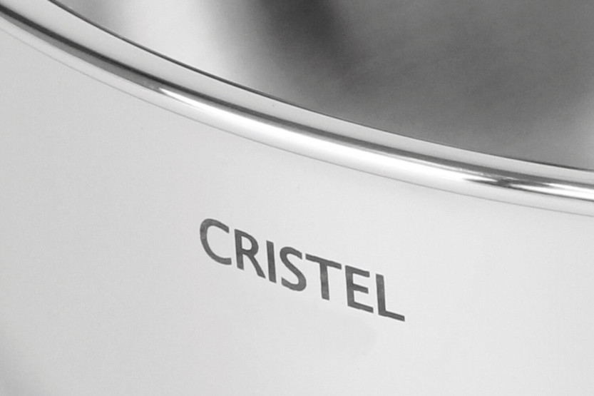 Cristel Castel'Pro 3-lags wok i 18/10 rustfritt stål med 2 faste håndtak
