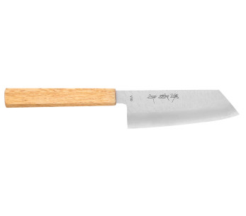 Faca bunka de carvalho Sakai Kikumori TS10 14cm - artesanal japonesa