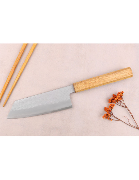 Sakai Kikumori TS10 14cm tammi bunka veitsi - Japanilainen käsintehty veitsi.