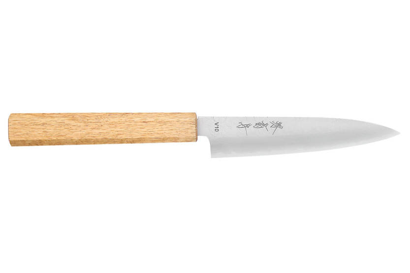 Faca utilitária japonesa Sakai Kikumori TS10 13,5cm em carvalho