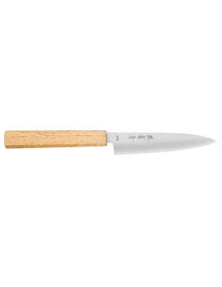 13,5cm japanisches handgefertigtes Universalmesser Sakai Kikumori TS10 aus Eiche