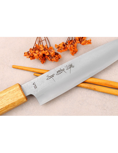 Sakai Kikumori TS10 13,5cm navaja multiusos artesana japonesa en roble