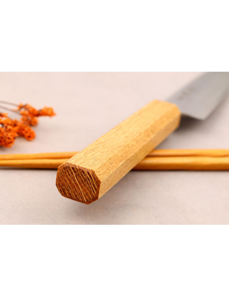 13,5cm japanisches handgefertigtes Universalmesser Sakai Kikumori TS10 aus Eiche