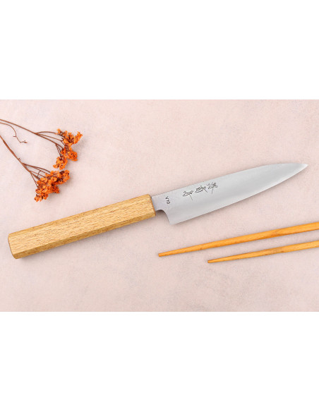 Sakai Kikumori TS10 13,5cm navaja multiusos artesana japonesa en roble