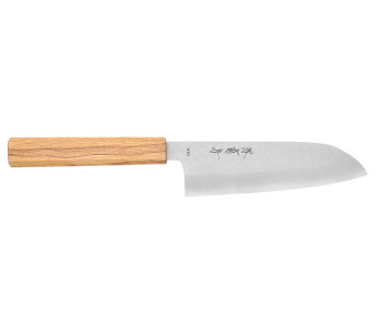 Sakai Kikumori TS10 16,5cm Japans santoku mes in eikenhout