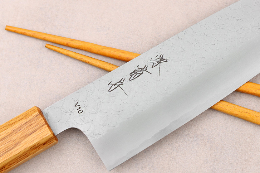 Sakai Kikumori TS10 16,5cm japanilainen santoku veitsi tammesta