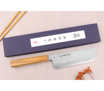 Sakai Kikumori TS10 16,5cm japanilainen nakiri veitsi tammesta 2