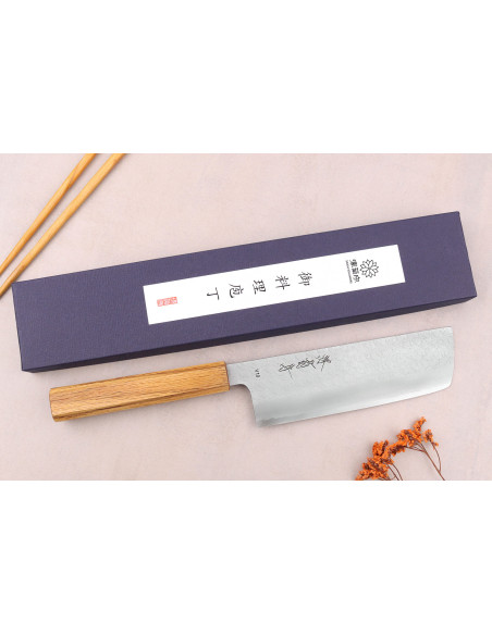 Sakai Kikumori TS10 16,5cm japanilainen nakiriveitsi tammesta