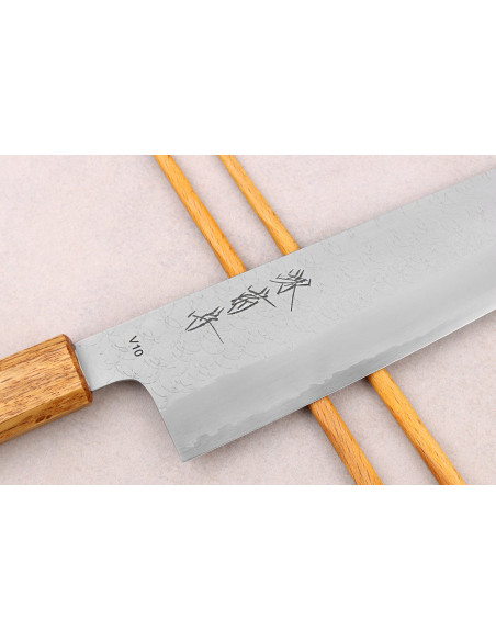 Cuchillo japonés Sakai Kikumori TS10 21cm en roble