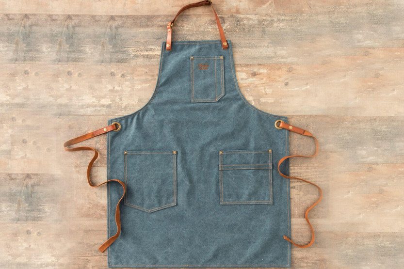 Alaskan Maker N°325 delantal de cocina vintage de algodón
