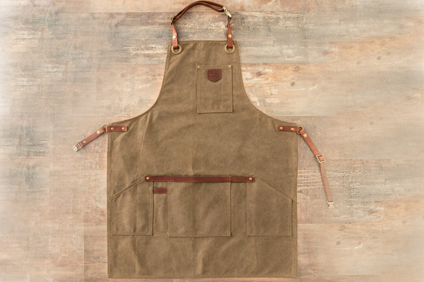 Alaskan Maker N°547 Vintage-Kochschürze aus Leinen