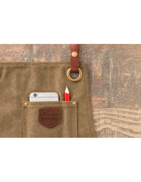 Alaskan Maker N°547 vintage kjøkkenforkle i lerret
