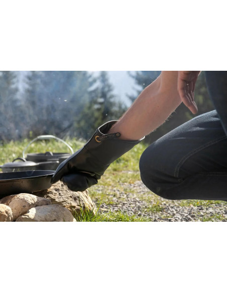 Alaskan Maker Defender Topflappen aus schwarzem Leder