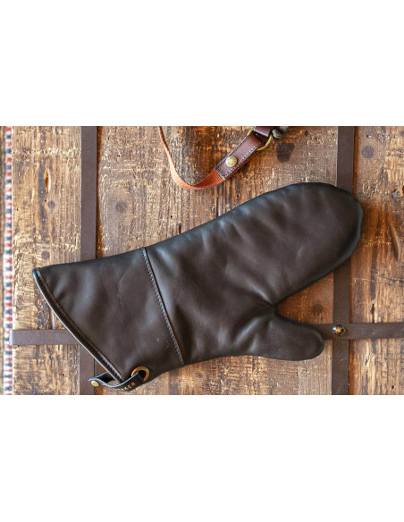 Alaskan Maker Defender Topflappen aus schwarzem Leder