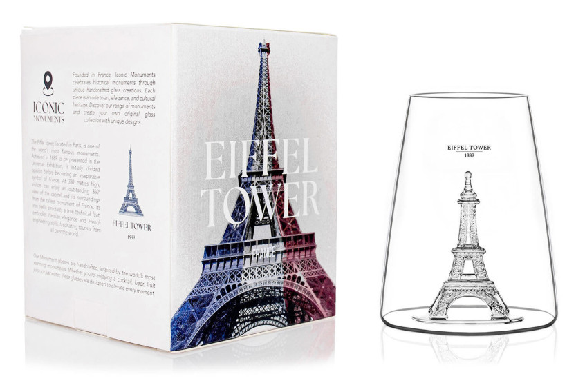 Alaskan Maker Iconic Monuments Eiffel-torni pitkä kristalli väkevä lasi lasi