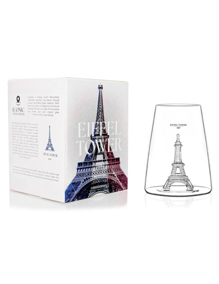 Alaskan Maker Iconic Monuments Eiffel-torni pitkä kristalli väkevä lasi lasi