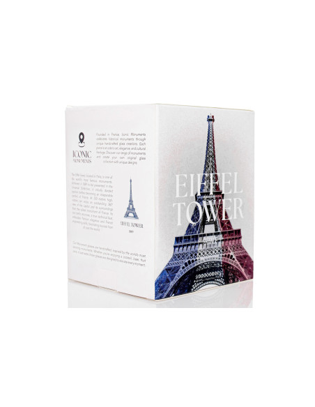 Alaskan Maker Monumentos icónicos Torre Eiffel vaso largo de cristal para bebidas espirituosas