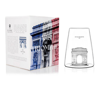 Alaskan Maker Iconic Monuments Arc de Triomphe vaso largo de cristal para bebidas espirituosas