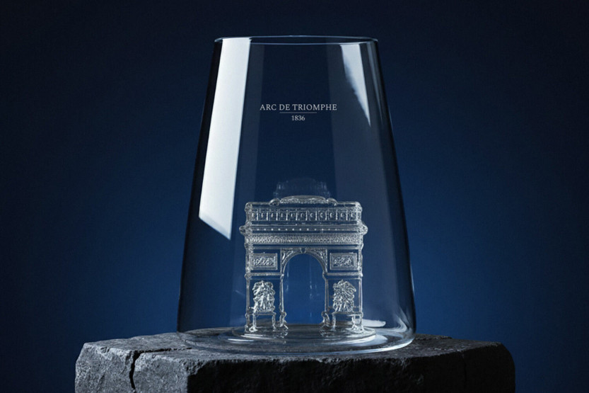 Alaskan Maker Iconic Monuments Arc de Triomphe langt krystalglas til spiritus