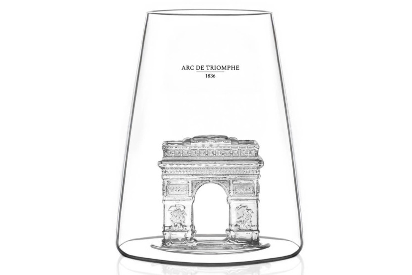 Copo de vidro de cristal longo para bebidas espirituosas Alaskan Maker Iconic Monuments Arc de Triomphe