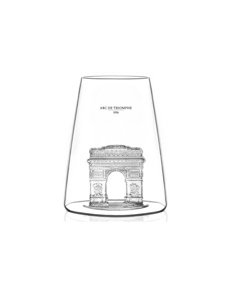 Copo de vidro de cristal longo para bebidas espirituosas Alaskan Maker Iconic Monuments Arc de Triomphe