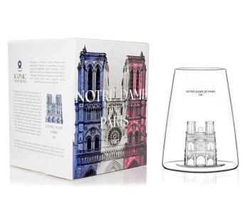 Alaskan Maker Iconic Monuments Notre Dame de Paris lång kristallbehållare