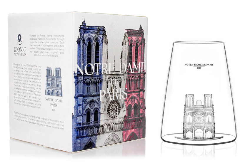 Copo longo de cristal para Monumentos Icónicos Notre Dame de Paris Alaskan Maker