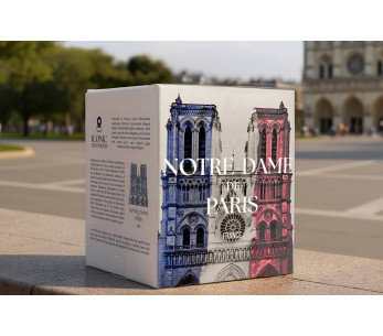 Alaskan Maker Iconic Monuments Vaso largo de cristal Notre Dame de Paris 2