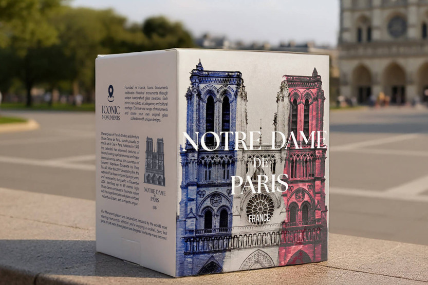 Alaskan Maker Iconic Monuments Notre Dame de Paris lang krystallbeholder