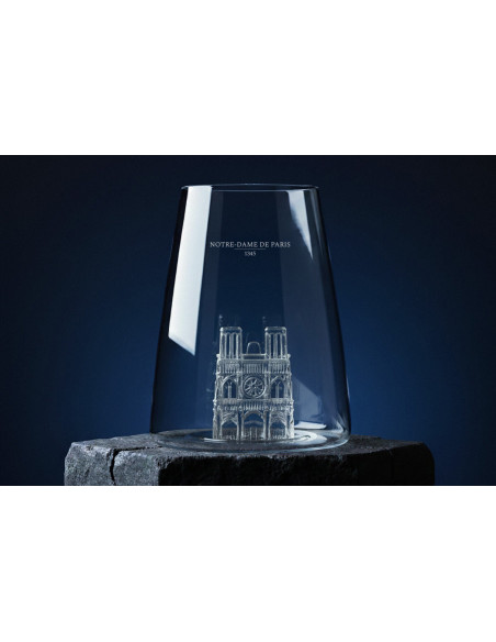 Alaskan Maker Iconic Monuments Notre Dame de Paris long crystal spirit glass