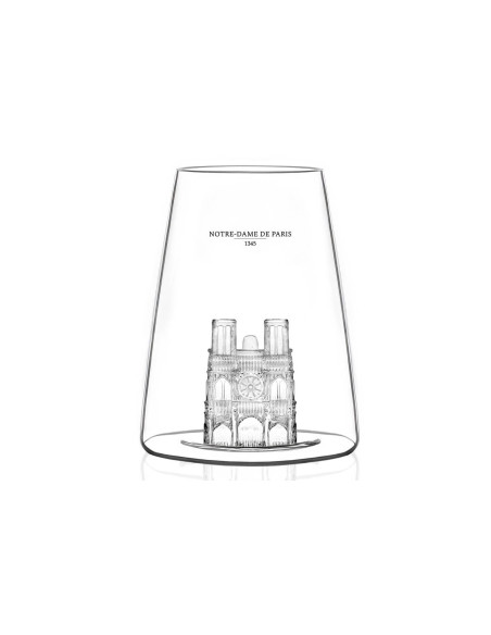 Alaskan Maker Iconic Monuments Notre Dame de Paris long crystal spirit glass