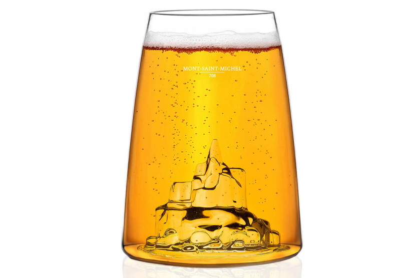 Alaskan Maker Monumentos icónicos Mont Saint-Michel copo de cristal longo para bebidas espirituosas