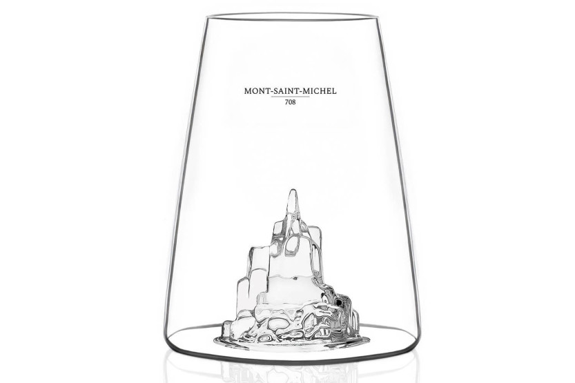 Alaskan Maker Monumentos icónicos Mont Saint-Michel copo de cristal longo para bebidas espirituosas