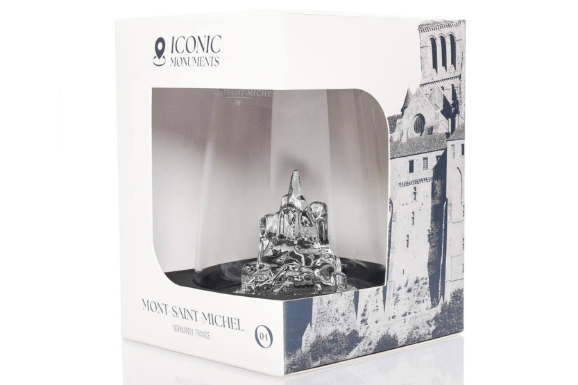 Alaskan Maker Iconic Monuments Mont Saint-Michel langt krystalglas til spiritus