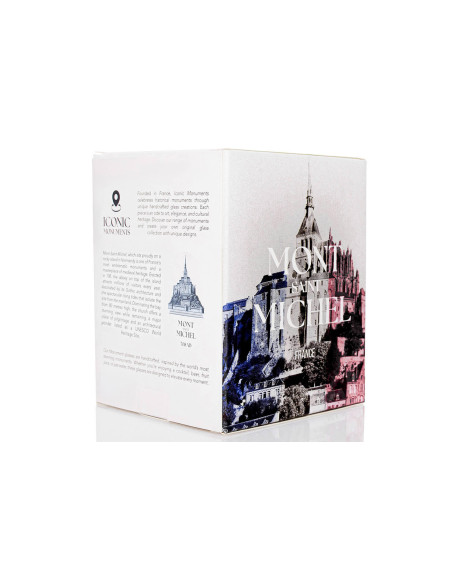 Langes Spirituosenglas Alaskan Maker Iconic Monuments Mont Saint-Michel aus Kristallglas